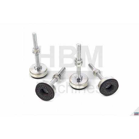 HBM Jeu de 4 pieds réglables, filetage M12 - 125 kg - 9251