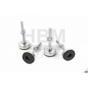 HBM Jeu de 4 pieds réglables, filetage M12 - 125 kg - 9251