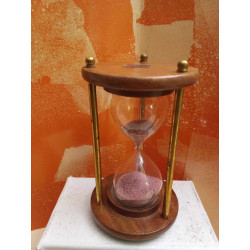 sablier minuteur bois et laiton