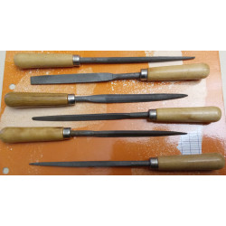 jeu 6 limes manche bois ECO 160 mm
