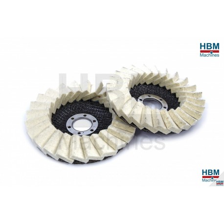 Roue de polissage à lamelles feutre  Ø 125 mm - 4779