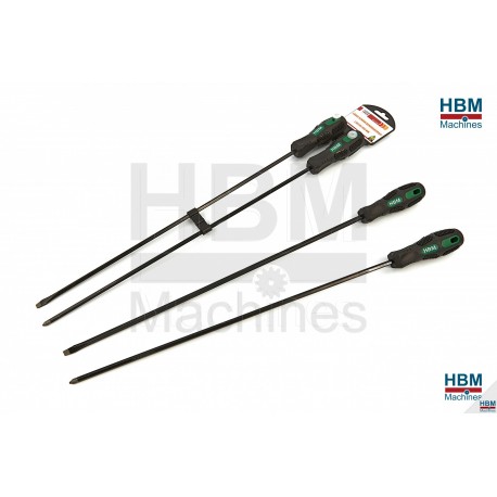 Jeu de 2 tournevis extra-long 450 mm HBM - 4687