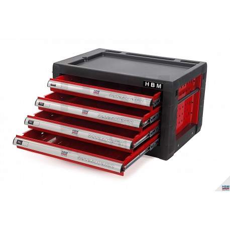 Sur-servante rouge 4 tiroirs -  2881