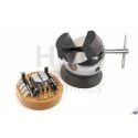 Etau de graveur 125 mm sur rotule avec 34 accessoires - 2700