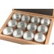 Coffret 12 boites alu rondes dia. 41 mm - 6226-CBA12