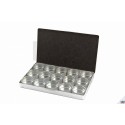 Coffret 15 boites alu rondes dia. 53 mm - 6222-CBA15