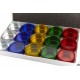 Coffret 15 boites alu rondes dia. 53 mm couleurs - 6223-CBA15