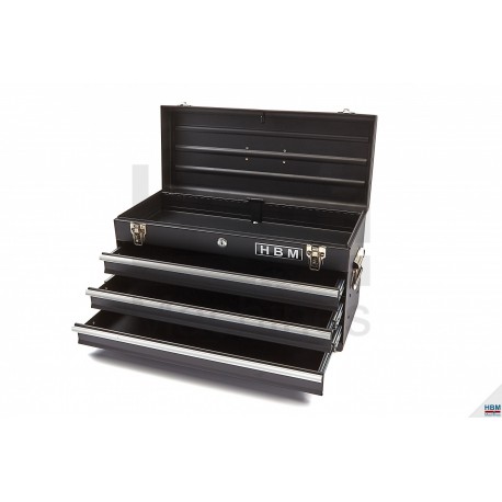 Caisse à outils 3 tiroirs, noire - 6152 