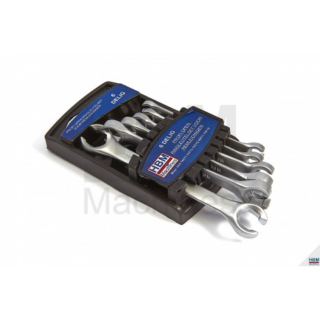 Jeu 6 clés plates spéciales ligne de frein 8-19 mm - 6427