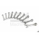Jeu 10 clés plates courtes fourche/œillet mesures anglaises - 6430