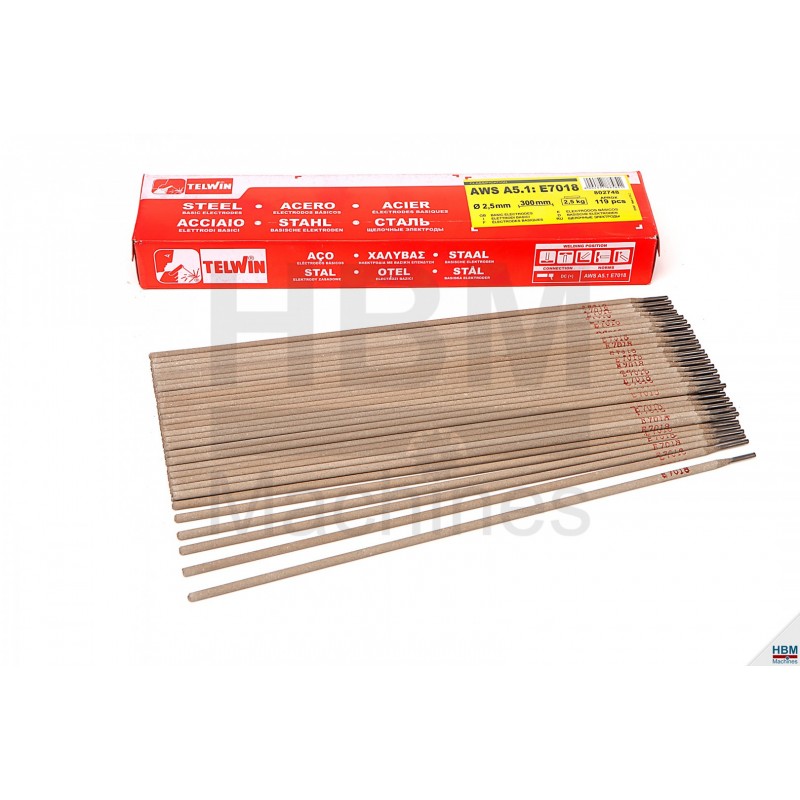 Pack 137 Electrodes TELWIN basique E7018 Ø3.2x350 mm 2849 802947