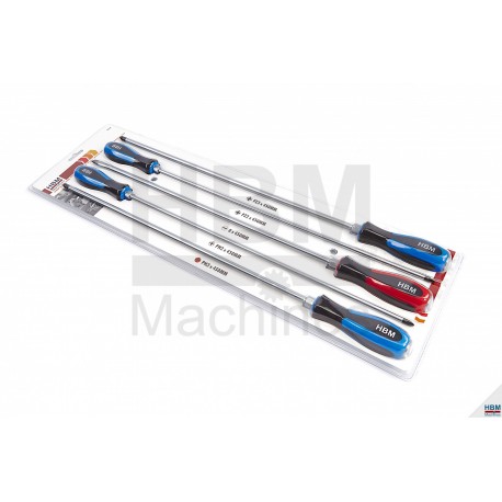 Jeu 5 tournevis 450 mm, résistant aux chocs - 6144