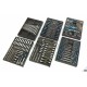 Servante d'atelier 7 tiroirs + 245 outils, porte latérale - 6792