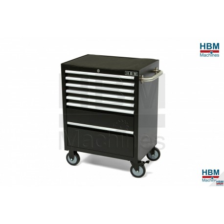 Servante d'atelier 7 tiroirs, noire - 4804