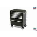 HBM Servante d'atelier 7 tiroirs, noire - 4804