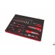 Servante d'atelier 7 tiroirs, rouge, 283 outils - 3501
