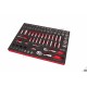 Servante d'atelier 7 tiroirs, rouge, 283 outils - 3501