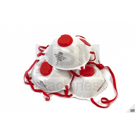 Jeu de 5 masques anti-poussière avec valve d'aération - 6759