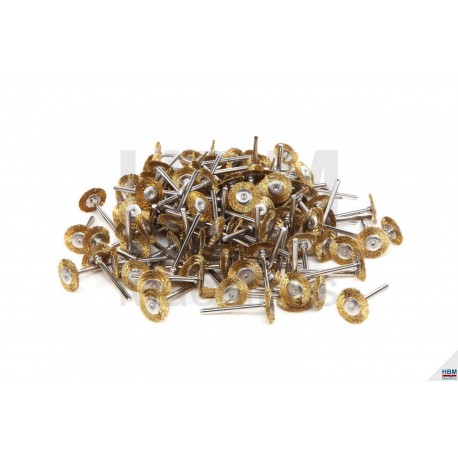 brossette laiton disque sur tige Ø 3 mm - 03361