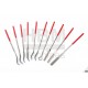 Jeu 10 rifloirs diamantés 140 x 3 mm - 03002