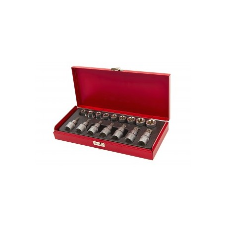 Coffret 16 douilles 1/2 - Torx intérieur extérieur HBM 4944