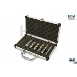Fraise à carotter x 6 HSS M2  extra longue Ø 14 à 24 mm HBM 4925