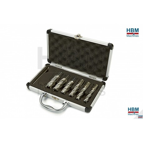 Fraise à carotter x 6 HSS M2  extra longue Ø 14 à 24 mm HBM 4925